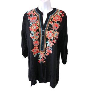 NWT Anthropologie Solitaire Top Women's Large Multicolor Boho Floral Tunic Shirt